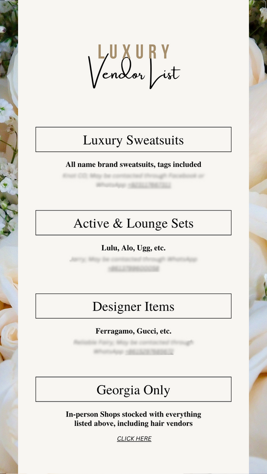 The Luxury Vendors List